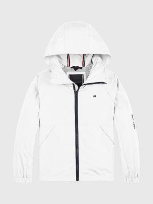 Tommy Hilfiger Essential Csuklyás Kabát Fiú Fehér | TH819LCE