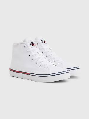 Tommy Hilfiger Essential High-Top Vászon Tornacipő Női Fehér | TH738FZL