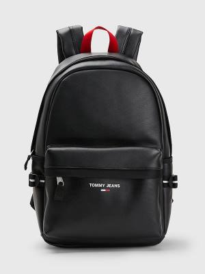 Tommy Hilfiger Essential Logo Backpack Táska Férfi Fekete | TH690HSO