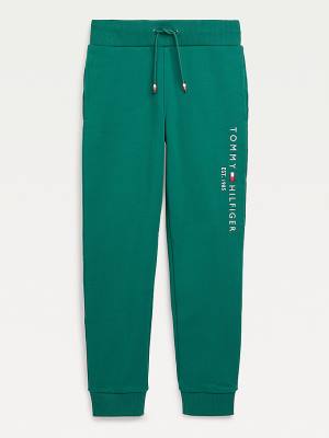 Tommy Hilfiger Essential Logo Joggers Nadrág Lány Zöld | TH274FPY