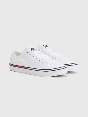 Tommy Hilfiger Essential Low-Top Vászon Tornacipő Női Fehér | TH156MHW