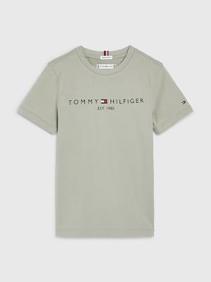 Tommy Hilfiger Essential Organic Pamut Póló Lány Szürke | TH049TNI