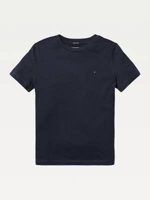 Tommy Hilfiger Essential Organic Pamut Póló Lány Kék | TH583YAR