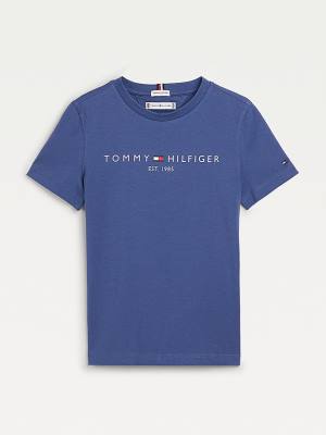 Tommy Hilfiger Essential Organic Pamut Póló Fiú Kék | TH876QNZ