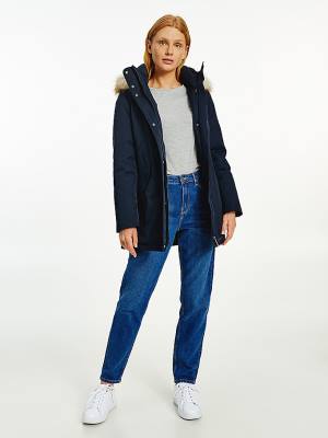 Tommy Hilfiger Essential Padded Parka Dzseki Női Kék | TH294HSP