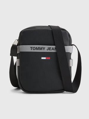 Tommy Hilfiger Essential Reflective Reporter Táska Férfi Fekete | TH149SNO