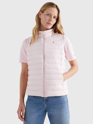 Tommy Hilfiger Essential Removable Hood Down Vest Dzseki Női Rózsaszín | TH695QHF