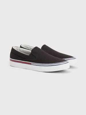 Tommy Hilfiger Essential Signature Slip-On Tornacipő Férfi Fekete | TH971HBG