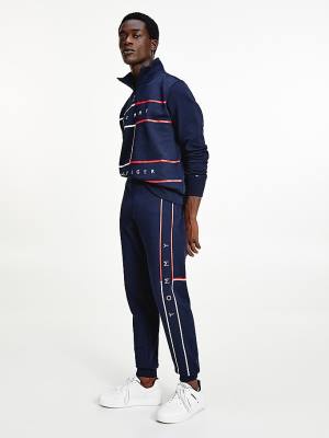 Tommy Hilfiger Exclusive Flag Logo Cuffed Joggers Nadrág Férfi Kék | TH617BNP