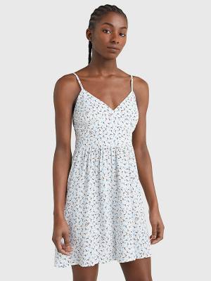 Tommy Hilfiger Fit And Flare Print Mini Ruha Női Fehér | TH013OCF