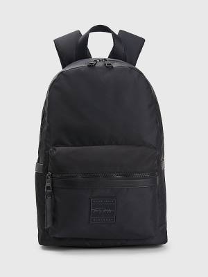 Tommy Hilfiger Flag Jacquard Backpack Táska Férfi Fekete | TH081YGL