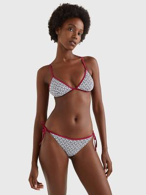 Tommy Hilfiger Flag Side Tie Bikini Bottoms Fürdőruha Női Fehér | TH728CVQ