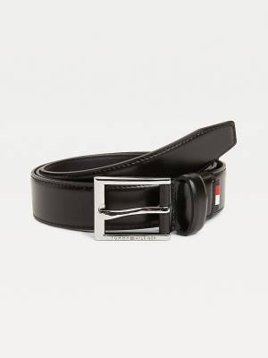 Tommy Hilfiger Formal Thin Bőr Öv Férfi Fekete | TH613KRE