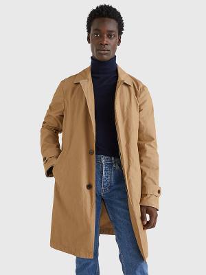 Tommy Hilfiger Garment Dyed Packable Trench Coat Kabát Férfi Khaki | TH730XAN