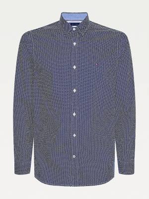 Tommy Hilfiger Geometric Print Slim Fit Ingek Férfi Kék | TH451TFM