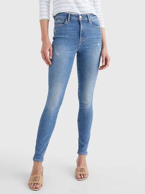 Tommy Hilfiger Harlem High Rise Super Skinny Farmer Női Denim | TH756PXH