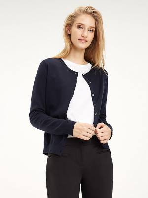 Tommy Hilfiger Heritage Button-Up Cardigan Pulóverek Női Kék | TH760YBN