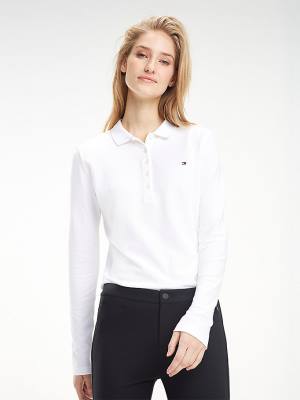 Tommy Hilfiger Heritage Long Sleeve Shirt Póló Női Fehér | TH326QYS