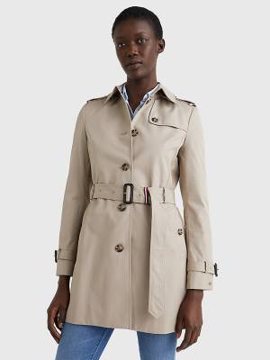 Tommy Hilfiger Heritage Single Breasted Trench Dzseki Női Szürke | TH603COS