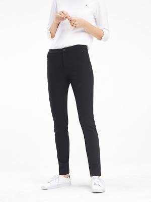 Tommy Hilfiger Heritage Skinny Fit Nadrág Női Fekete | TH204WTL