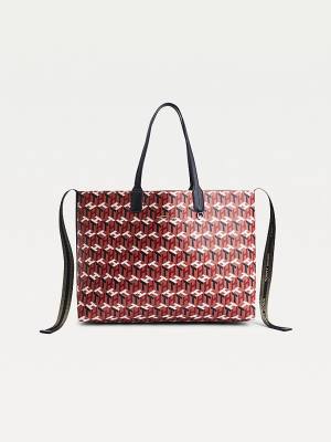 Tommy Hilfiger Iconic Monogram Tote Táska Női Narancssárga | TH620UJG