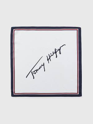 Tommy Hilfiger Iconic Silk Bandana Sál Női Fehér | TH406AMV