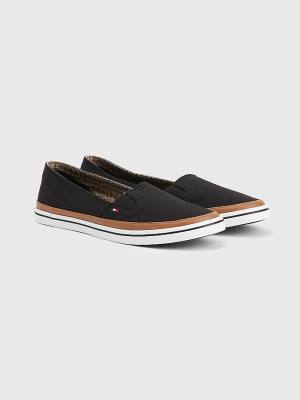 Tommy Hilfiger Iconic Slip-On Tornacipő Női Fekete | TH328RLB