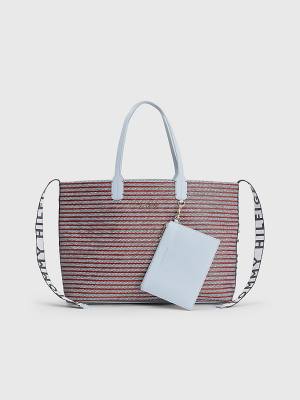 Tommy Hilfiger Iconic Woven Tote Táska Női Piros | TH024HWY