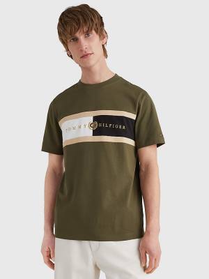 Tommy Hilfiger Icons Crest Póló Férfi Khaki | TH163IUO