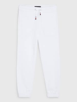 Tommy Hilfiger Logo Drawstring Joggers Nadrág Fiú Fehér | TH327FCV