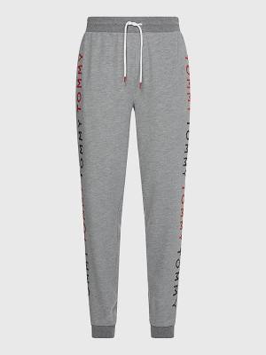 Tommy Hilfiger Logo Embroidery Joggers Pizsama Férfi Szürke | TH430VKD