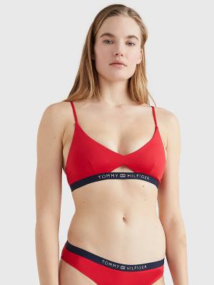 Tommy Hilfiger Logo Waistband Bikini Bralette Fürdőruha Női Piros | TH254OCL