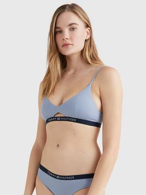 Tommy Hilfiger Logo Waistband Bikini Bralette Fürdőruha Női Kék | TH847SNP