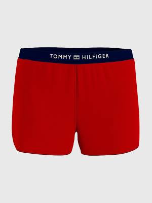 Tommy Hilfiger Logo Waistband Terry Shorts Fürdőruha Női Piros | TH147LUK