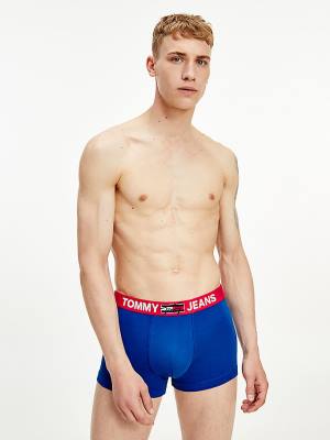 Tommy Hilfiger Logo Waistband Trunks Fehérnemű Férfi Kék | TH507XJK