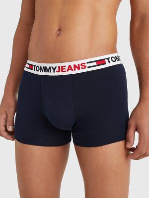 Tommy Hilfiger Logo Waistband Trunks Fehérnemű Férfi Kék | TH537WHJ