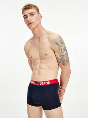 Tommy Hilfiger Logo Waistband Trunks Fehérnemű Férfi Kék | TH547ZEF