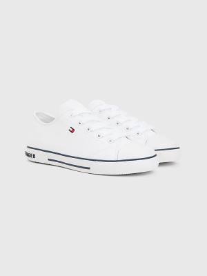 Tommy Hilfiger Low-Top Tornacipő Lány Fehér | TH281OCI