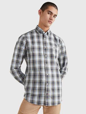 Tommy Hilfiger Madras Check Regular Fit Ingek Férfi Zöld | TH758LXM