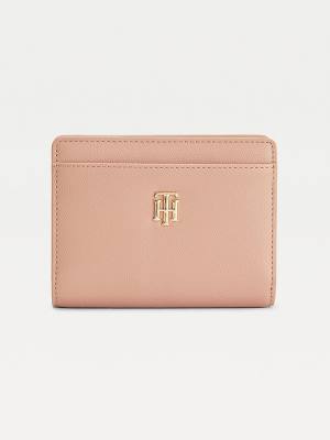 Tommy Hilfiger Medium Textured Pénztárca Női Bézs | TH345QDC