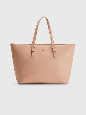 Tommy Hilfiger Medium Tote Táska Női Bézs | TH584UOX