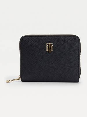 Tommy Hilfiger Medium Zip-Around Monogram Pénztárca Női Kék | TH920RUJ