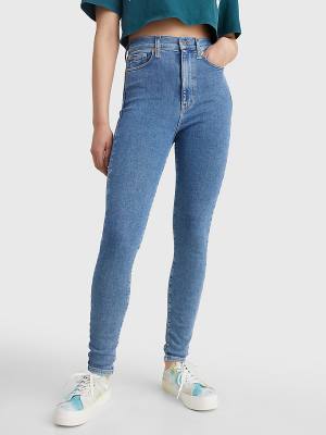 Tommy Hilfiger Melany Ultra High Rise Super Skinny Farmer Női Denim | TH857ZCV