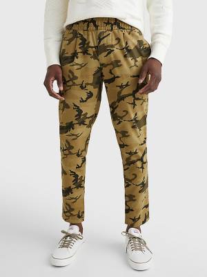 Tommy Hilfiger Modern Camo Tapered Fit Nadrág Férfi Khaki | TH583AGF