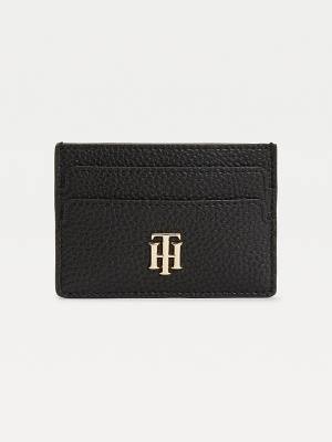 Tommy Hilfiger Monogram Card Holder Pénztárca Női Fekete | TH164VAB