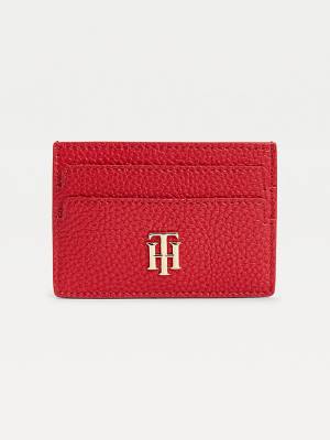 Tommy Hilfiger Monogram Card Holder Pénztárca Női Piros | TH189TXI