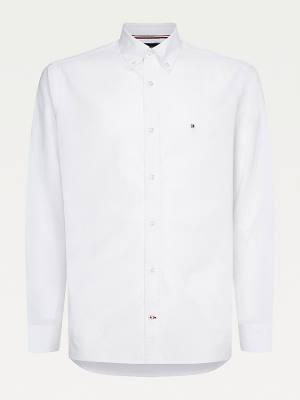 Tommy Hilfiger Natural Soft Poplin Regular Fit Ingek Férfi Fehér | TH598PIN