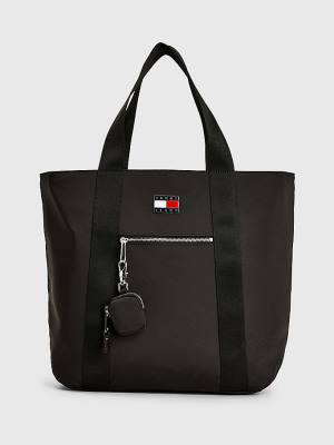 Tommy Hilfiger Nylon Tote Táska Női Fekete | TH960QEF