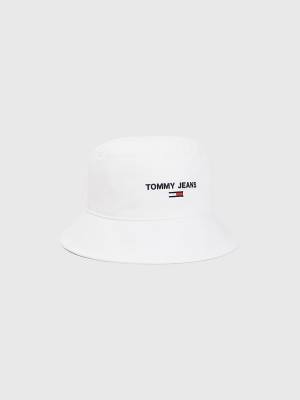 Tommy Hilfiger Organic Pamut Bucket Kalap Férfi Fehér | TH894LYN