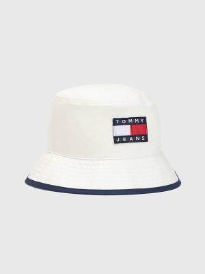 Tommy Hilfiger Organic Pamut Bucket Kalap Női Fehér | TH974BYZ